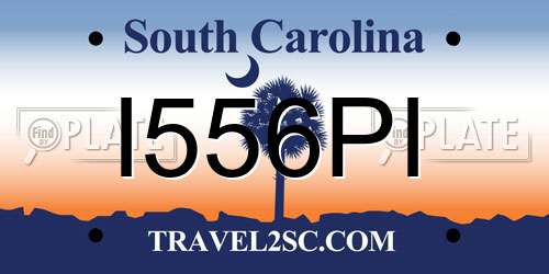 I556PI South Carolina License Plate