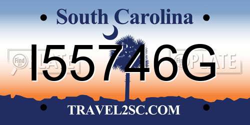 I55746G South Carolina License Plate