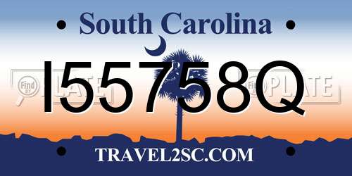 I55758Q South Carolina License Plate