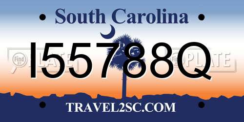 I55788Q South Carolina License Plate