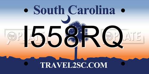 I558RQ South Carolina License Plate