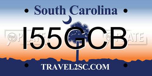 I55GCB South Carolina License Plate