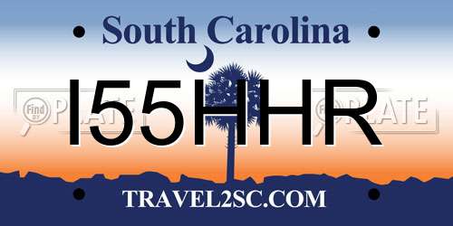I55HHR South Carolina License Plate