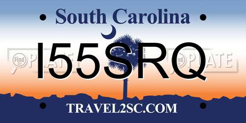 I55SRQ South Carolina License Plate