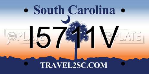 I5711V South Carolina License Plate
