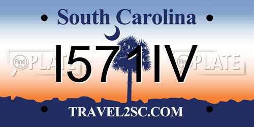 I571IV South Carolina License Plate