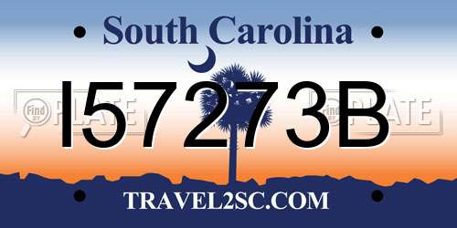 I57273B South Carolina License Plate