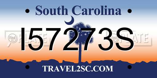 I57273S South Carolina License Plate