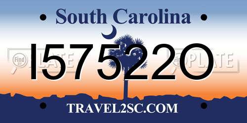 I57522O South Carolina License Plate