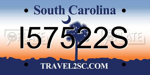 I57522S South Carolina License Plate
