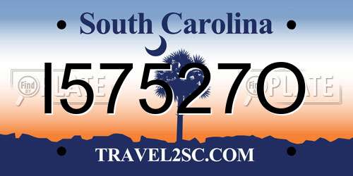 I57527O South Carolina License Plate