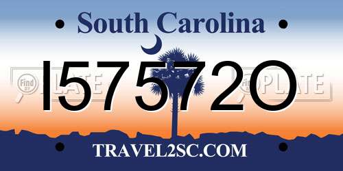 I57572O South Carolina License Plate