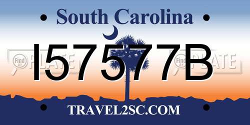I57577B South Carolina License Plate