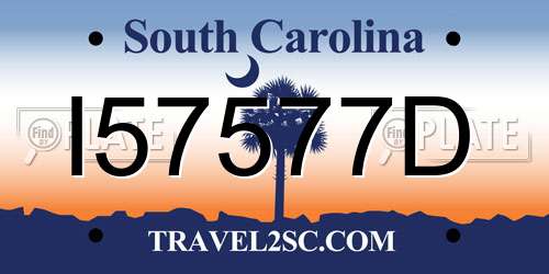 I57577D South Carolina License Plate