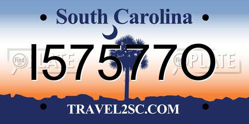 I57577O South Carolina License Plate