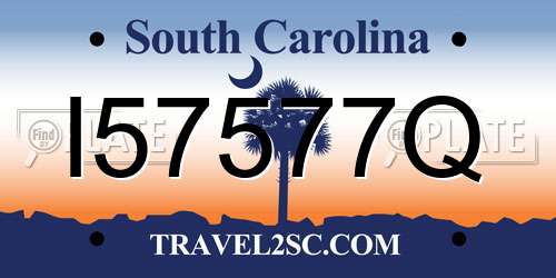 I57577Q South Carolina License Plate