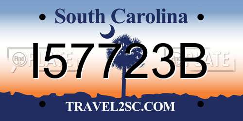 I57723B South Carolina License Plate