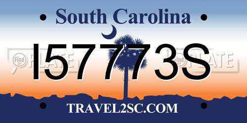 I57773S South Carolina License Plate
