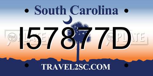 I57877D South Carolina License Plate
