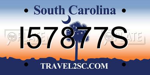 I57877S South Carolina License Plate