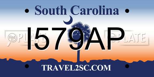 I579AP South Carolina License Plate