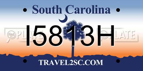 I5813H South Carolina License Plate