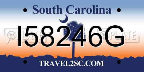 I58246G South Carolina License Plate