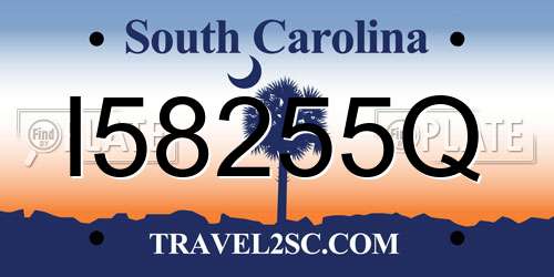 I58255Q South Carolina License Plate