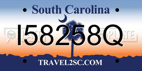 I58258Q South Carolina License Plate