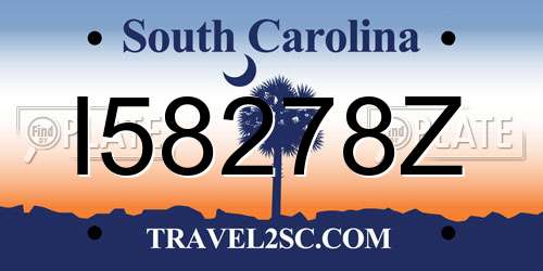 I58278Z South Carolina License Plate