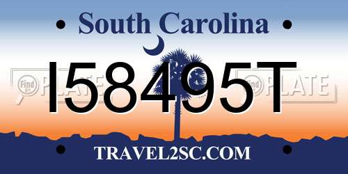 I58495T South Carolina License Plate