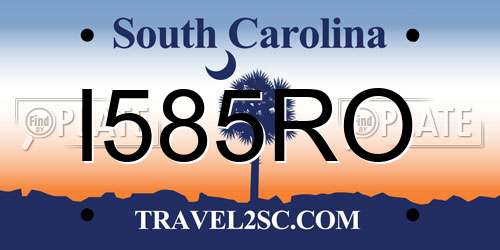 I585RO South Carolina License Plate