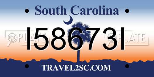 I58673I South Carolina License Plate