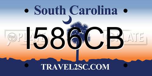 I586CB South Carolina License Plate