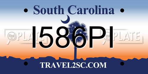 I586PI South Carolina License Plate