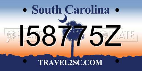 I58775Z South Carolina License Plate