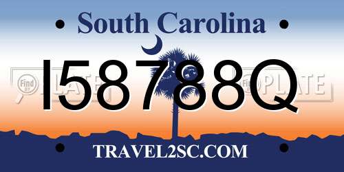 I58788Q South Carolina License Plate