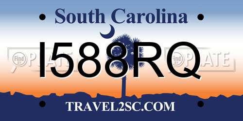 I588RQ South Carolina License Plate
