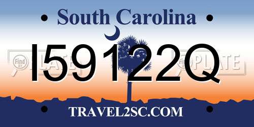 I59122Q South Carolina License Plate