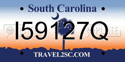 I59127Q South Carolina License Plate