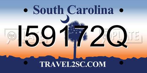 I59172Q South Carolina License Plate
