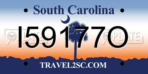 I59177O South Carolina License Plate