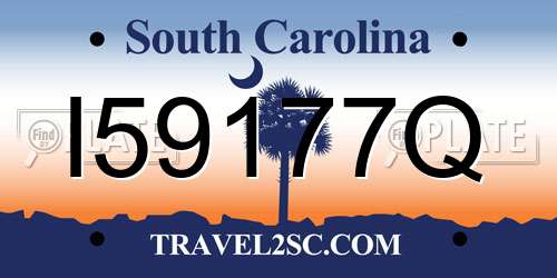 I59177Q South Carolina License Plate