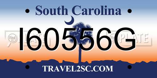 I60556G South Carolina License Plate