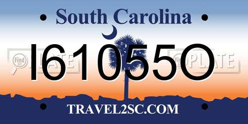 I61055O South Carolina License Plate