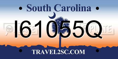 I61055Q South Carolina License Plate