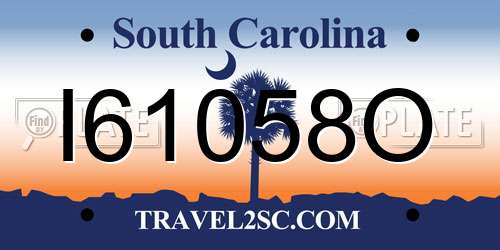 I61058O South Carolina License Plate