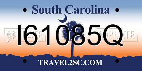 I61085Q South Carolina License Plate