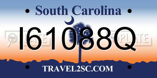 I61088Q South Carolina License Plate