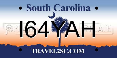 I64YAH South Carolina License Plate